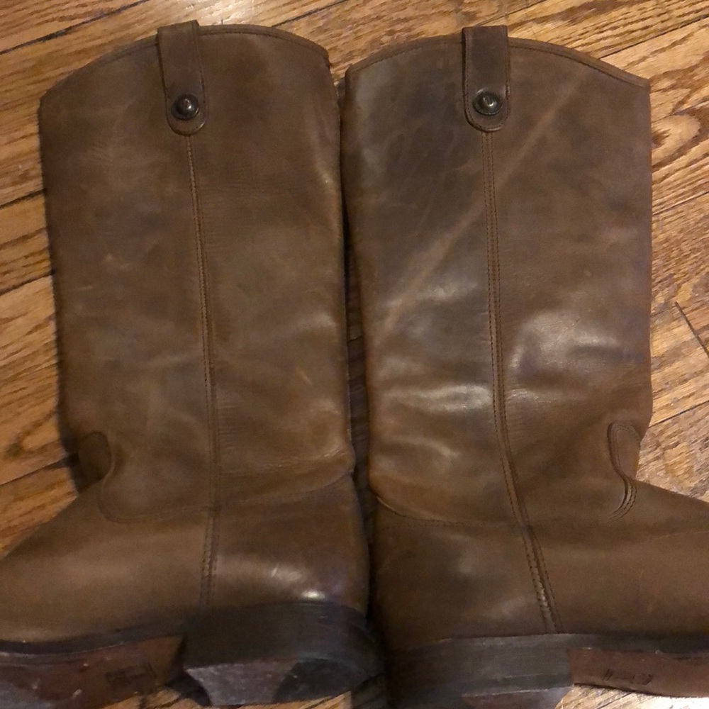 Frye Leather Brown Boots knee high size 8.5 - Picture 6 of 8
